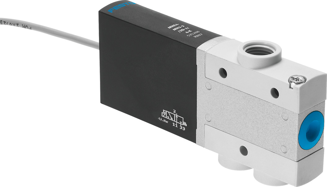 MHE4-M1H-3/2G-1/4-K 525188 FESTO - Пневмораспределитель электр. упр., 3/2 НЗ, G1/4, 24 VDC
