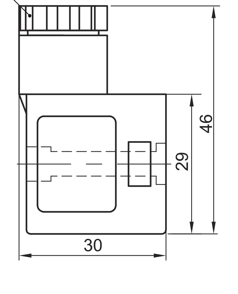 4V210-005-P3 AirTAC - Разъём с индикацией DIN 43650, тип B 11 мм, 3-пин, 12-24 V DC