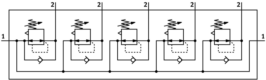 LRB-1/4-DB-7-O-K5-MINI 540043 FESTO - Коллектор регуляторов давления, G1/2-G1/4, 7 бар