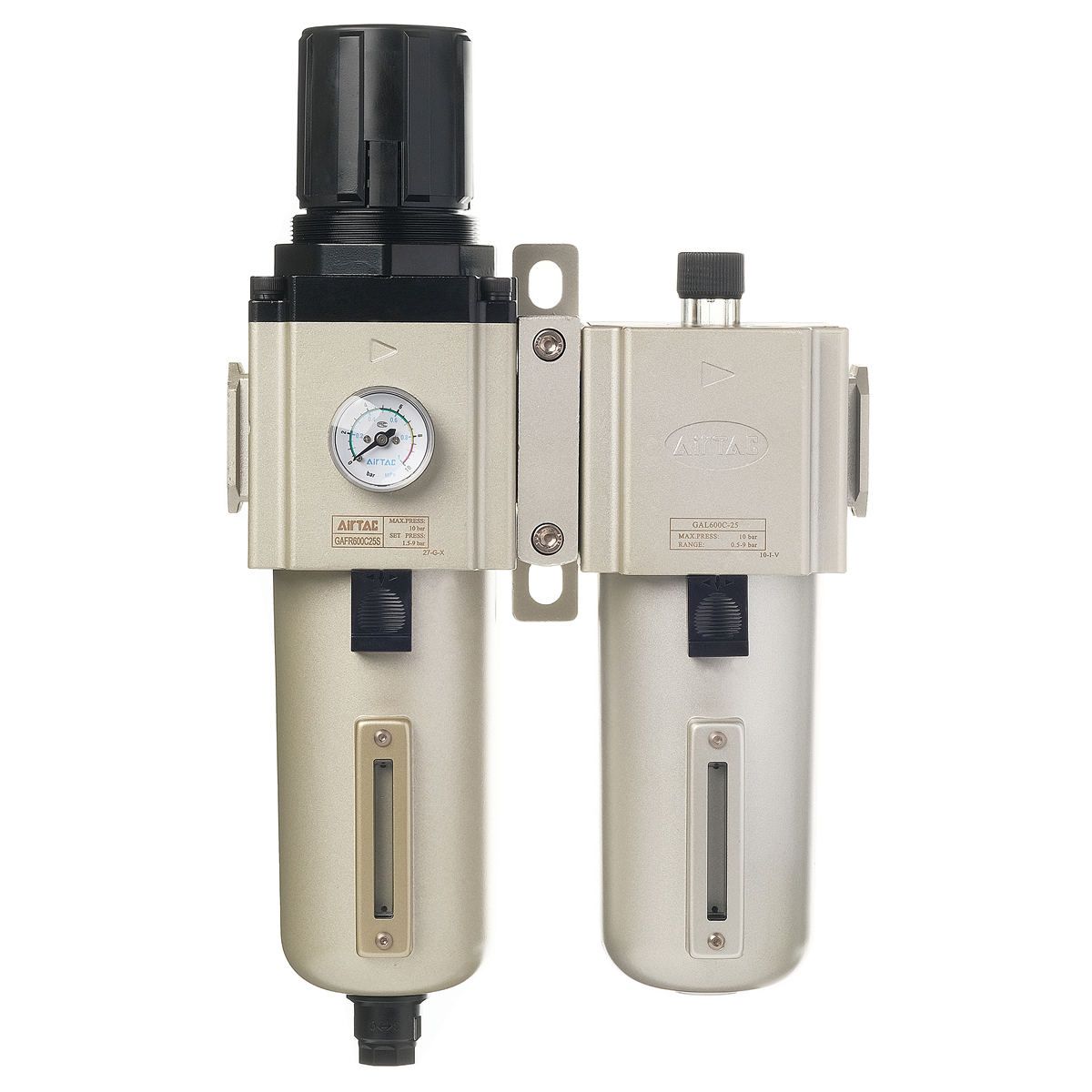 GAFC600C25SG AirTAC - Блок подготовки воздуха, G1, 9 бар, 40 мкм, полуавт. конд.-отвод