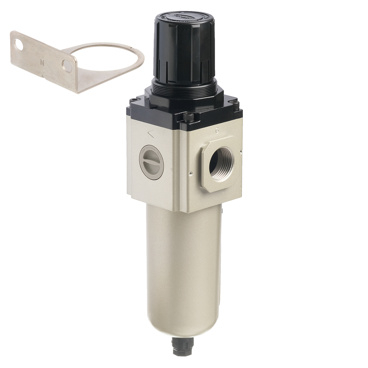 GAFR600C25SG AirTAC - Фильтр-регулятор, G1, 9 бар, 40 мкм, полуавт. конд.-отвод