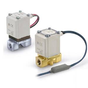 VX232LGAXB SMC - Клапан электромагнитный, G3/8, двухходовой (2/2) НЗ, 24 V DC, нерж.