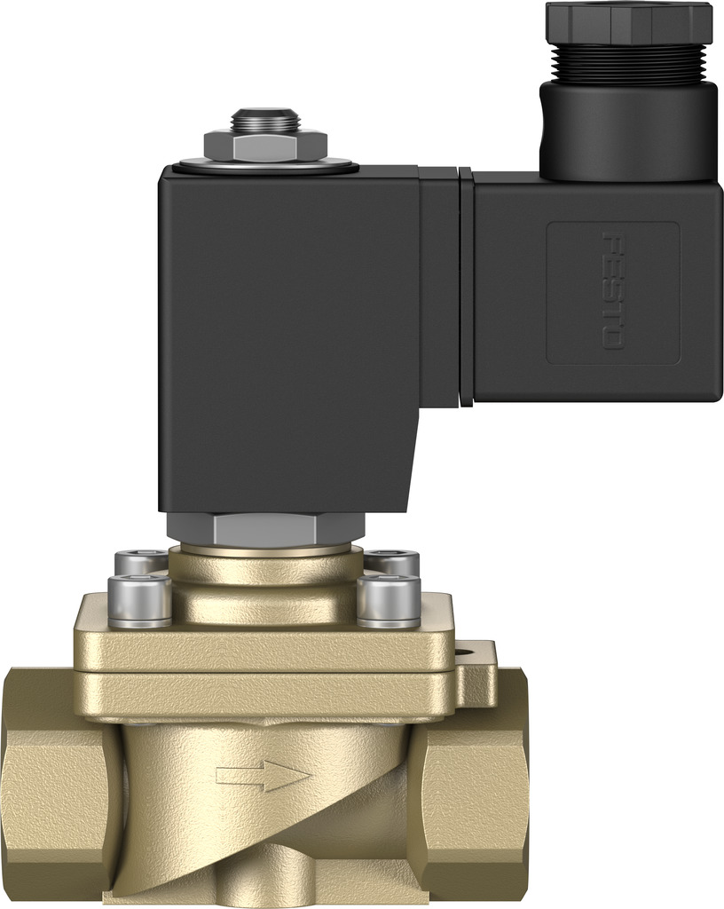 VZWF-B-L-M22C-G14-135-V-3AP4-10 1492334 FESTO - Клапан соленоидный, G1/4, 2-ходовой НЗ, 230 V AC, латунный