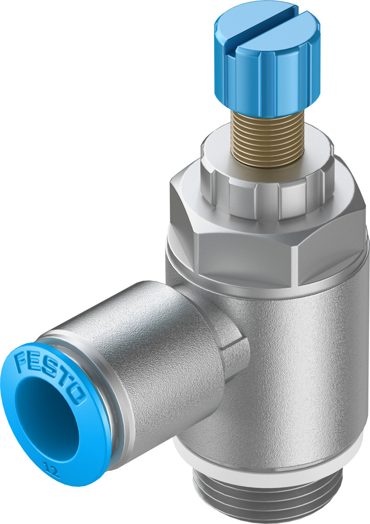 GRLA-1/2-QS-12-RS-D 534344 FESTO - Дроссель с обратным клапаном, G1/2-12 мм, для привода