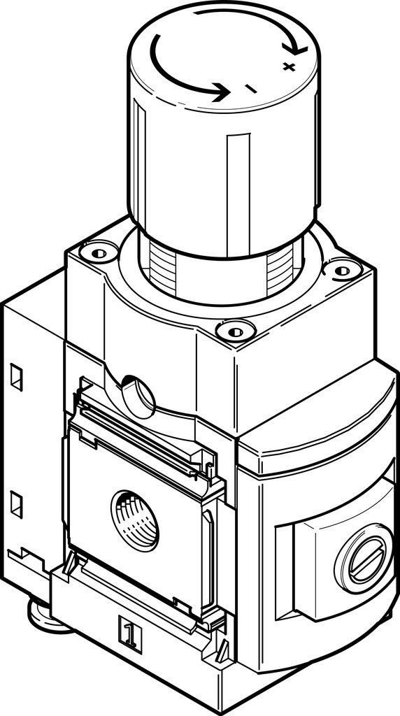 MS6-LRPB 535007 FESTO - Прецизионный регулятор давления, G1/2, 12 бар