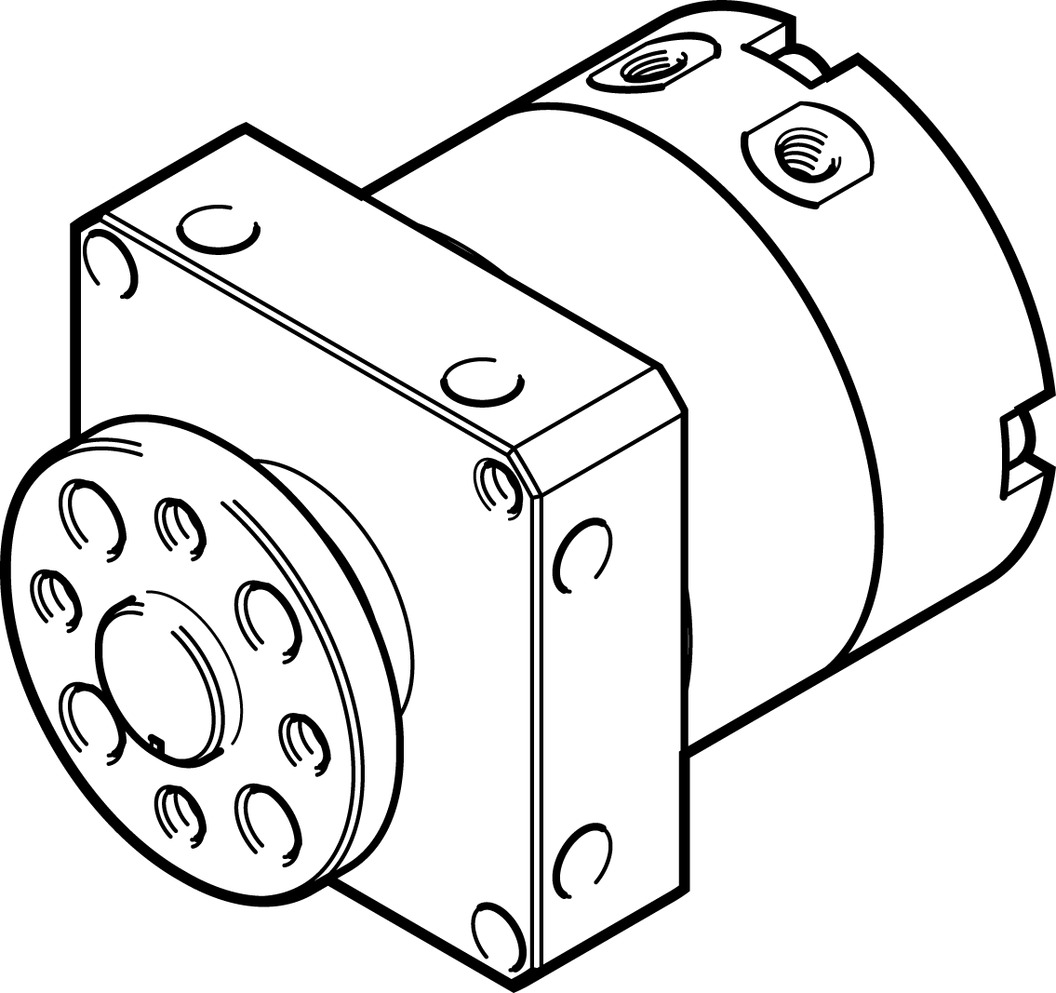 DSM-T-10-90-P-FW 1560818 FESTO - Поворотный привод, размер 10, 1.7 Нм, 90°, M3, фланец, упругое демпфир.