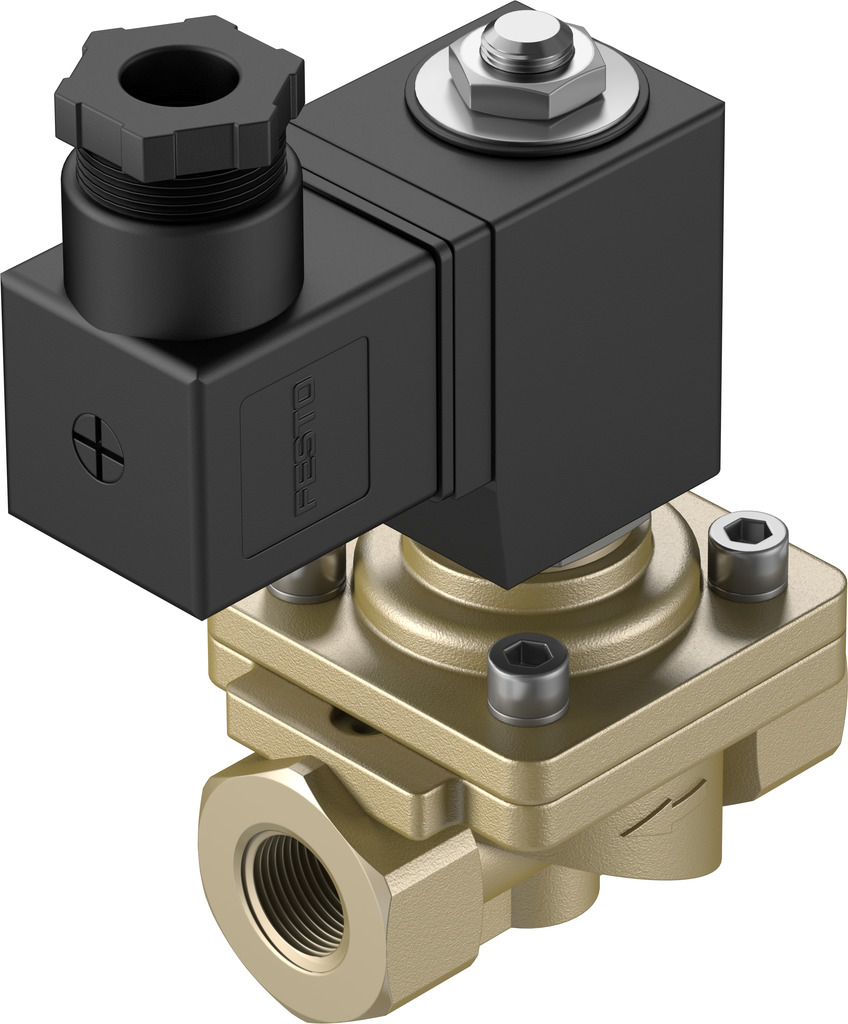 VZWF-B-L-M22C-G38-135-V-1P4-10 1492143 FESTO - Клапан соленоидный, G3/8, 2-ходовой НЗ, 24 V DC, латунный