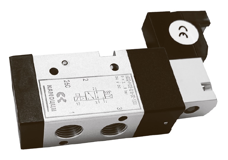 HS32-PID3-G18-3C-1000 CAMOZZI - Быстродействующий пневмораспределитель, 3/2 НЗ, G1/8, 24 VDC
