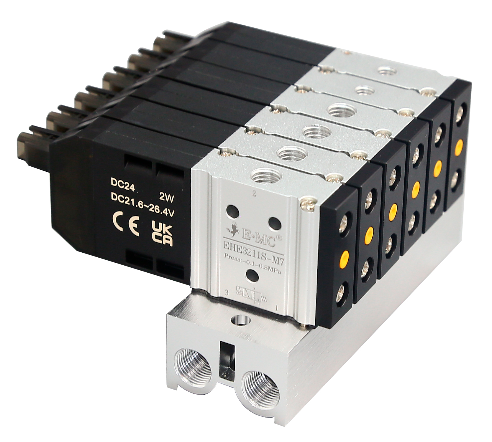 EHE3211-M7E4-1M EMC - Быстродействующий пневмораспределитель, 3/2 НО/НЗ, M7, 24 VDC