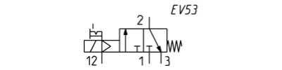 MX3-3/4-V17 CAMOZZI - Отсечной клапан электр. упр., G3/4, без катушки, 3/2 НЗ