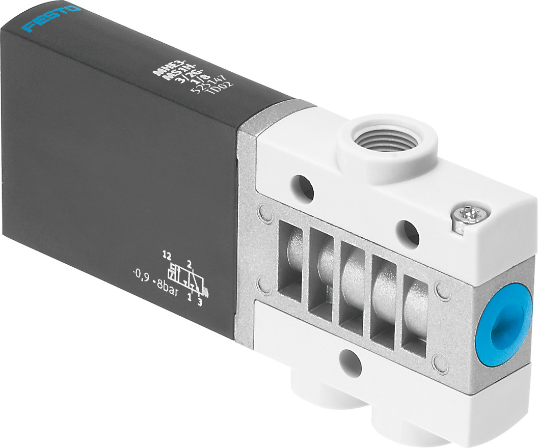 MHE3-M1H-3/2G-1/8 525146 FESTO - Пневмораспределитель электр. упр., 3/2 НЗ, G1/8, 24 VDC