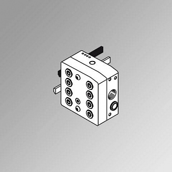 0227301216 METAL WORK - End-plate kit HDM 1 AE-8 2 nodes, 8 Out and 8 In M8, yellow cable and black cable