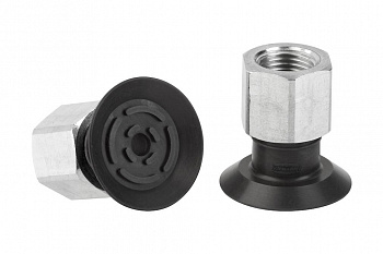 SGPN 20 FPM-65 G1/8-IG 10.01.01.13048 SCHMALZ - Присоска вакуумная круглая плоская, 20 мм, фторкаучук, G1/8