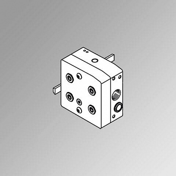 0227301218 METAL WORK - End-plate kit HDM 1 AO-4 1 node, 4 Out and 4 In M8, yellow cable