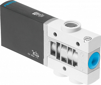 MHE4-MS1H-3/2G-1/4 525187 FESTO - Пневмораспределитель электр. упр., 3/2 НЗ, G1/4, 24 VDC